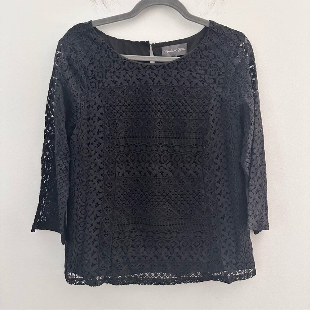 Michael Stars Women's Black Lace Blouse NWT Medium